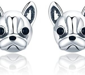 French Bulldog Enamel Stud Earrings