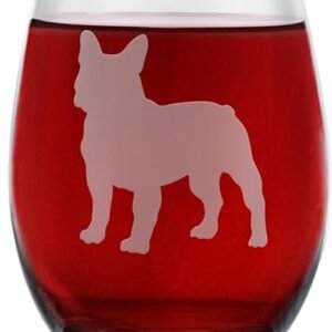 French Bulldog Stemless Wine Glasses