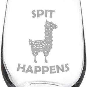 Funny Llama Wine Glass (Stemless, 17 oz)