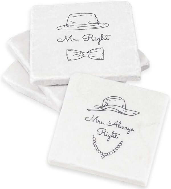 Funny Mr and Mrs Coasters - Wedding Gift