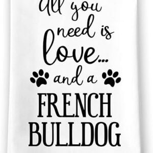 Funny Towels: Love & French Bulldog