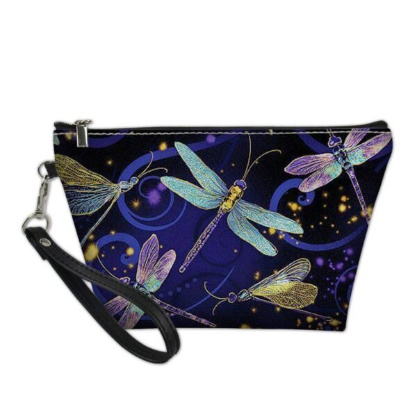 Galaxy Dragonfly Cosmetic Bags for Women