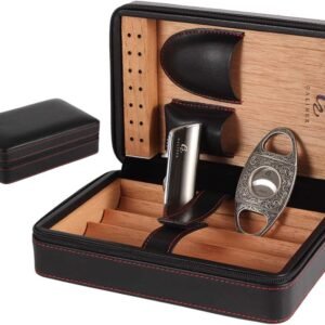 GALINER Cigar Humidor Set, Portable Travel Box