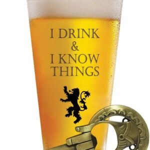 Game of Thrones Beer Glass + Free Bottle Opener