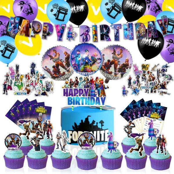 Gaming Theme Party Supplies, 97 pcs