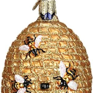 Glass Bee Skep Ornaments for Christmas Tree