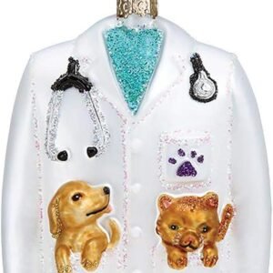 Glass Vet Coat Ornament + Free Box