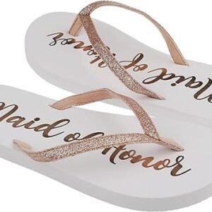 Glitter Bride Flip Flops by Capelli New York