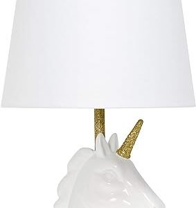 Glitter Unicorn Table Lamp in Gold