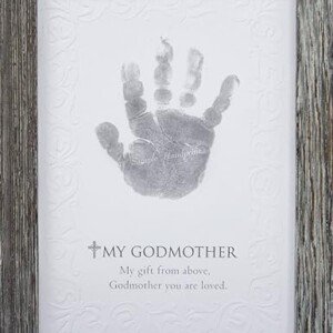 Godmother Godchild Handprint Frame – Grey