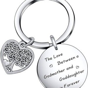 Godmother Goddaughter Forever Keychain