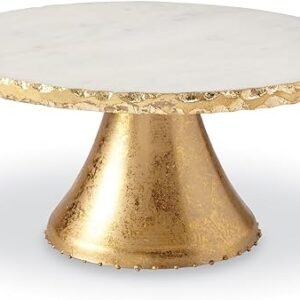 Gold Marble Pedestal Cake Stand