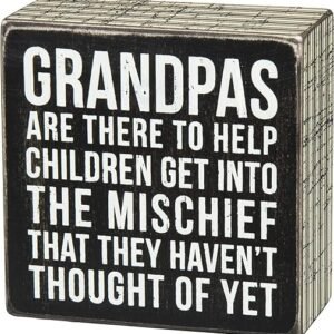 Grandpas Box Sign, Wood, Small