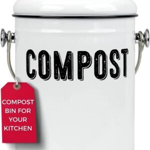 Granrosi Countertop Kitchen Compost Bin - White