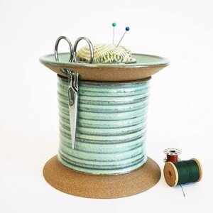 Green Sewing Caddy Organizer Kit