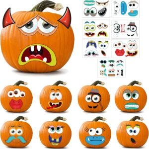 Halloween Pumpkin Decorating Stickers Kit