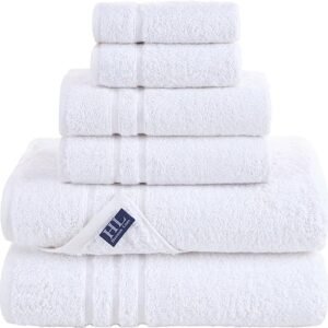 Hammam Linen 6-Piece White Towel Set