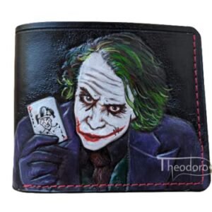 Hand-Carved 3D Leather Wallet - Joker Edition