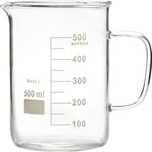 Handle Glass Beaker with Pouring Spout