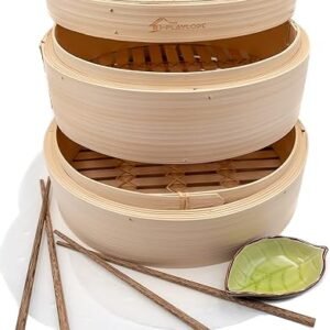 Handmade Bamboo Steamer – Two Tier Baskets