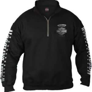 Harley Men's Lightning Crest Pullover, Black