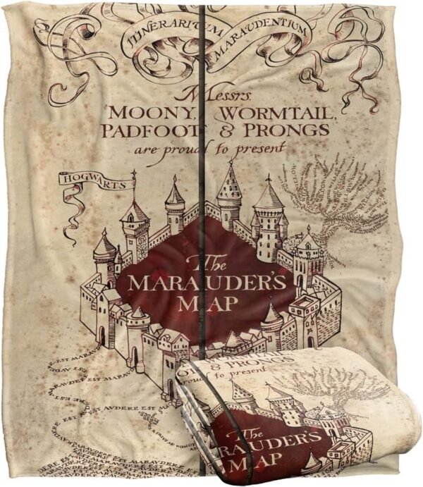 Harry Potter Marauder's Map Throw Blanket