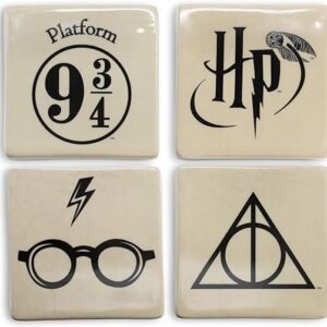 Harry Potter themed ceramic coaster set