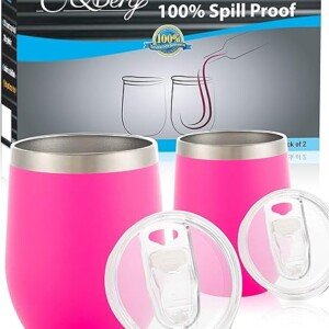 Hot Pink Stainless Steel Wine Tumbler