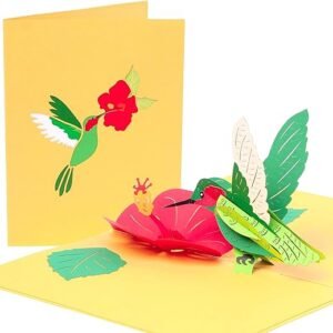 Hummingbird and Hibiscus 3D Pop Up Card