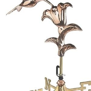 Hummingbird Garden Weathervane with Copper Pole