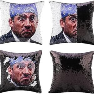 Hythillow Office Merchandise Funny Sequin Pillow