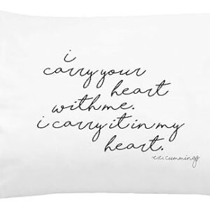 I Carry Your Heart Pillowcase – Black