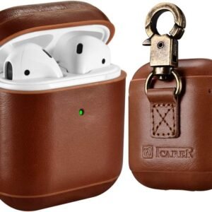 ICARER Genuine Leather AirPods Case