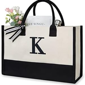 Initial Beach Bag with Monogrammed Tote