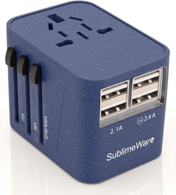 International Travel Adapter: 4 USB Ports