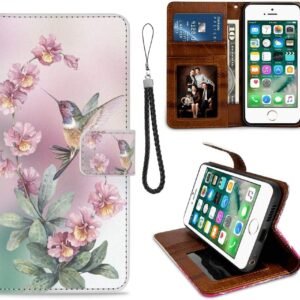 iPhone Plus Wallet Case with Hummingbird