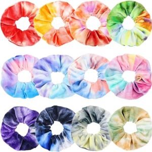 IVARYSS Tie Dye Velvet Scrunchies