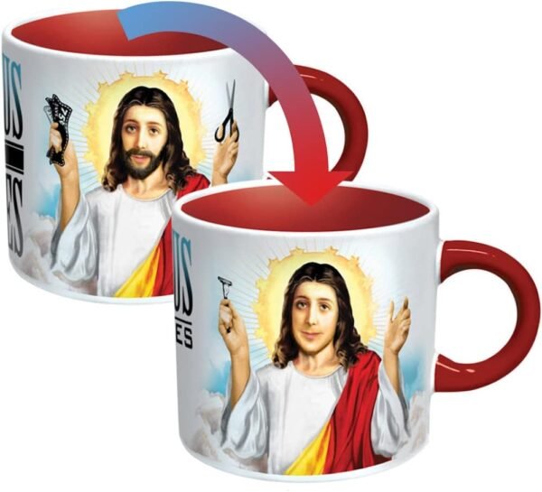 Jesus Shaves Disappearing Coffee Mug