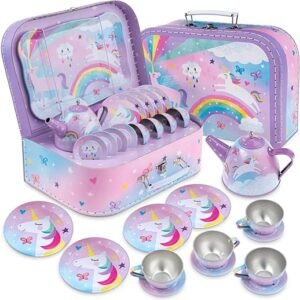 Jewelkeeper Toddler Tea Set – 15 Pcs Unicorn Tea Party