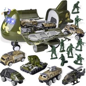 JOYIN Military Friction Powered Transport Airplane Toy