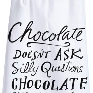 Kathy LOL Dish Towel, Chocolate Doesn’t Ask