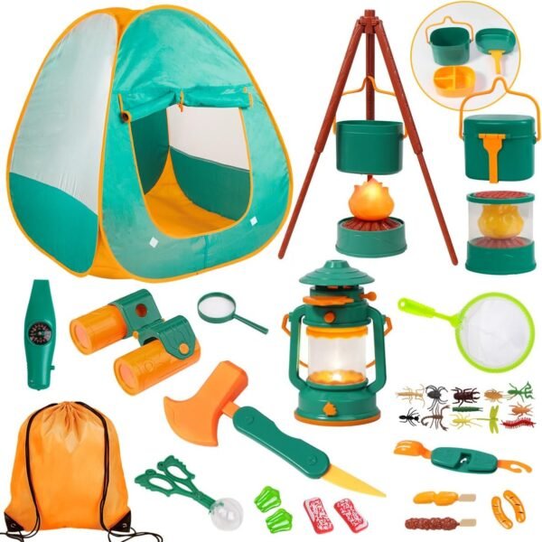 Kids Camping Set with Tent and Campfire