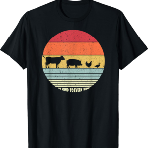 Kindness Retro Tee, Vegan Vegetarian T-shirt
