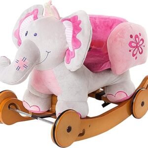 labebe – Plush Ride-On Toy, Pink Rocking Horse