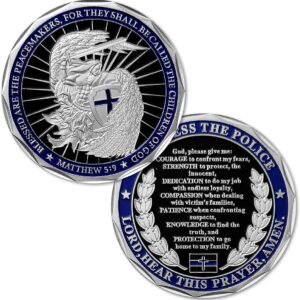 Law Enforcement Challenge Coin: God Bless Police