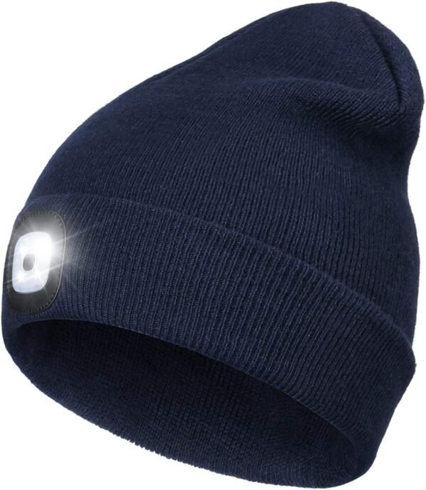 LED Beanie with Light, USB Rechargeable