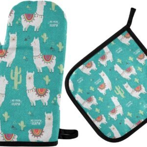 Llama Oven Mitts & Pot Holders