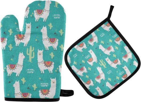 Llama Oven Mitts & Pot Holders