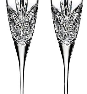 Love Forever Crystal Champagne Flute Set