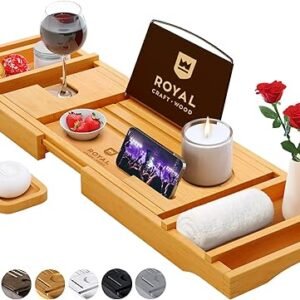 Luxurious Bamboo Bathtub Tray Caddy